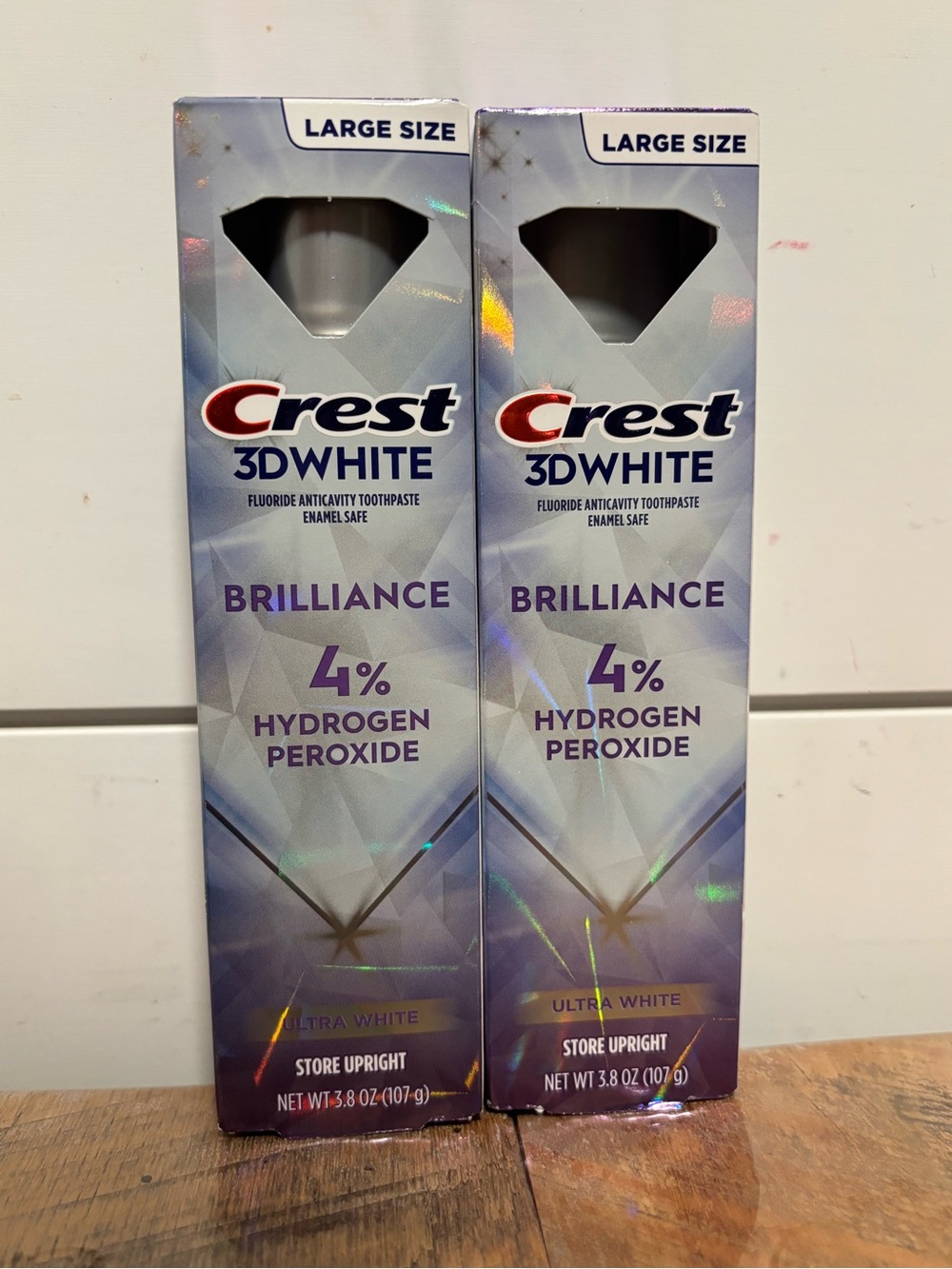 Crest 3D White Brilliance Toothpaste - Holographic Purple-Blue Packaging